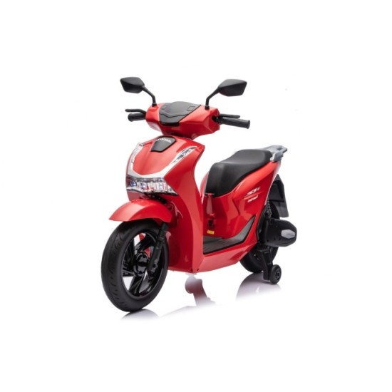 JOKO Elektrická Motorka Skúter HONDA SH125I, penové kolesá, kožené sedadlo, červená