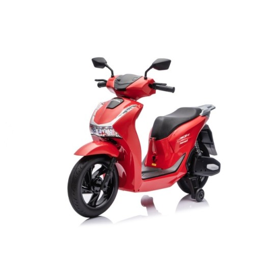 JOKO Elektrická Motorka Skúter HONDA SH125I, penové kolesá, kožené sedadlo, červená