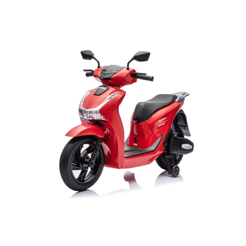 JOKO Elektrická Motorka Skúter HONDA SH125I, penové kolesá, kožené sedadlo, červená