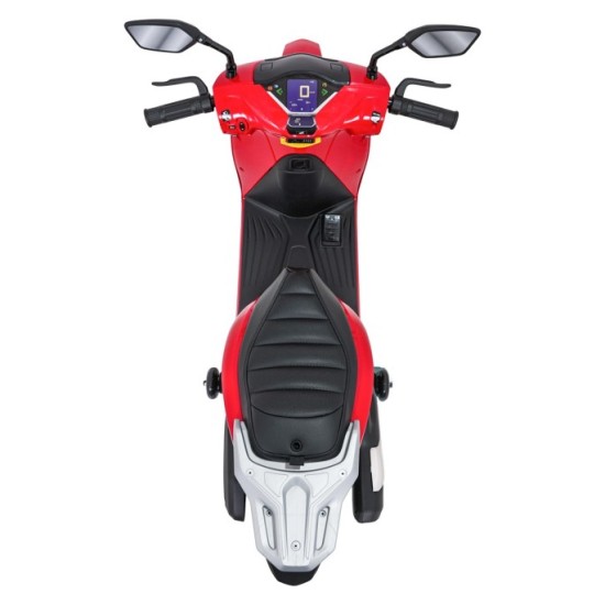 JOKO Elektrická Motorka Skúter HONDA SH125I, penové kolesá, kožené sedadlo, červená