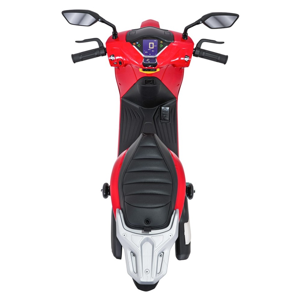 JOKO Elektrická Motorka Skúter HONDA SH125I, penové kolesá, kožené sedadlo, červená