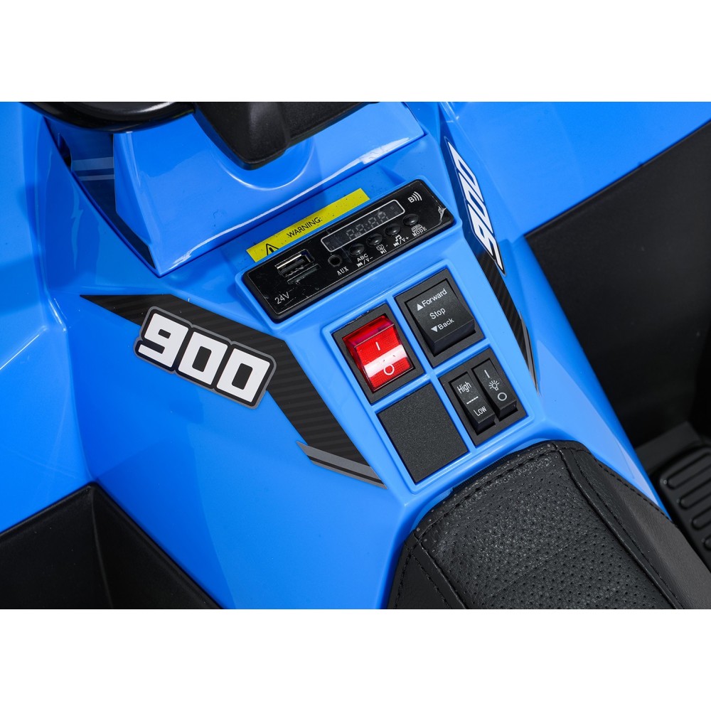 JOKO Elektrická štvorkolka WOLF 4x200W ATV, penové kolesá, kožené sedadlo, nosnosť 60kg, diaľkové ovládanie, modrá