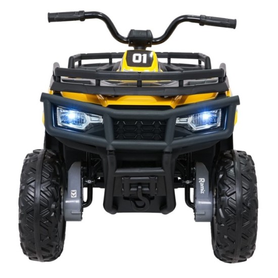 JOKO Elektrická štvorkolka WOLF 4x200W ATV, penové kolesá, kožené sedadlo, nosnosť 60kg, diaľkové ovládanie, žltá
