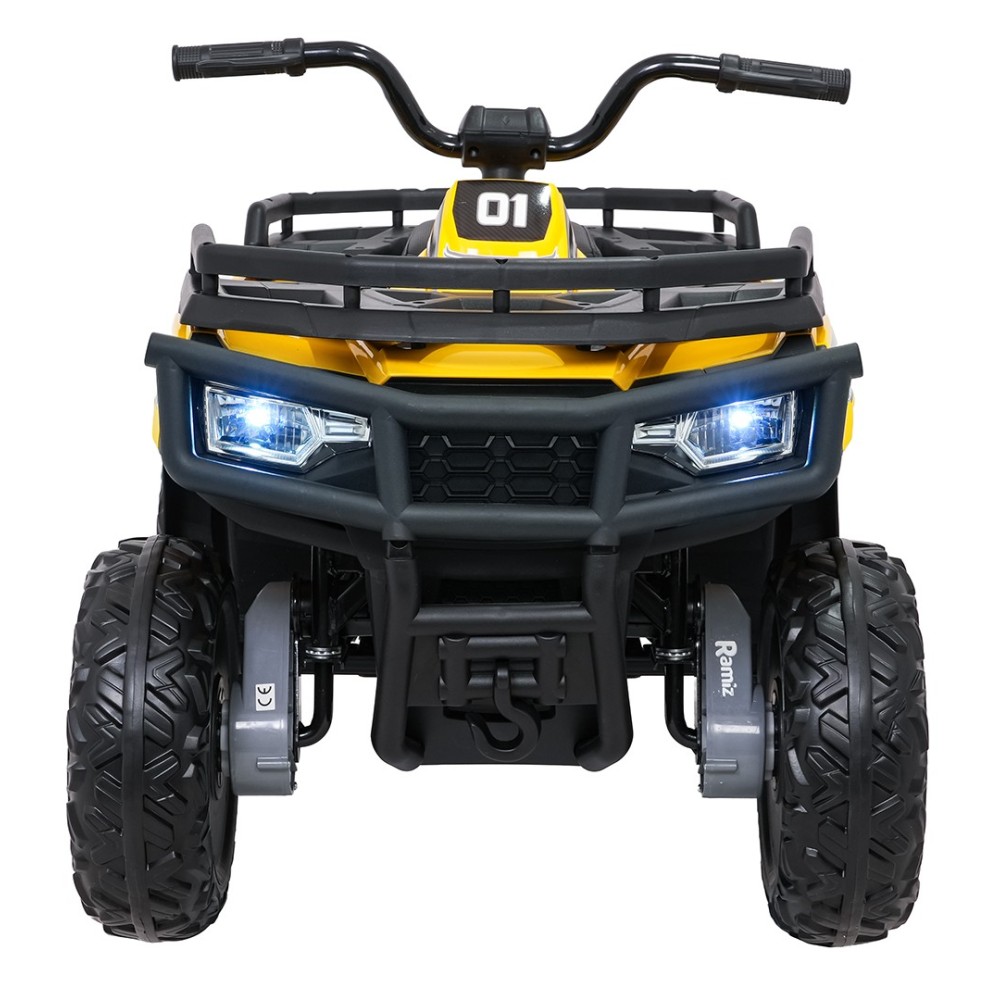 JOKO Elektrická štvorkolka WOLF 4x200W ATV, penové kolesá, kožené sedadlo, nosnosť 60kg, diaľkové ovládanie, žltá