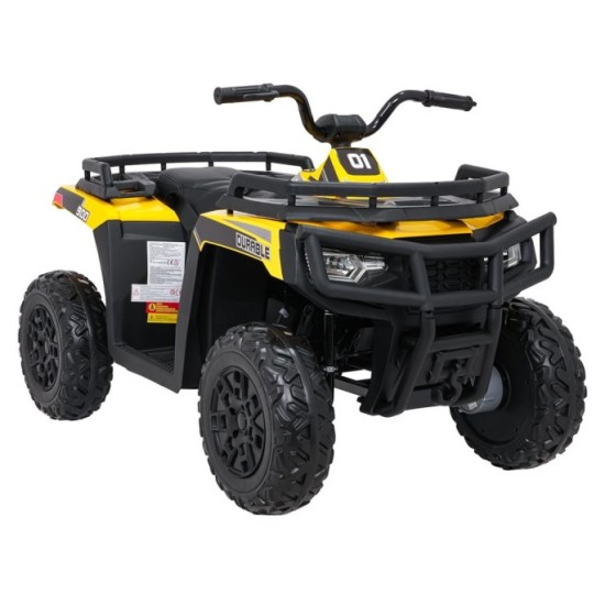 JOKO Elektrická štvorkolka WOLF 4x200W ATV, penové kolesá, kožené sedadlo, nosnosť 60kg, diaľkové ovládanie, žltá