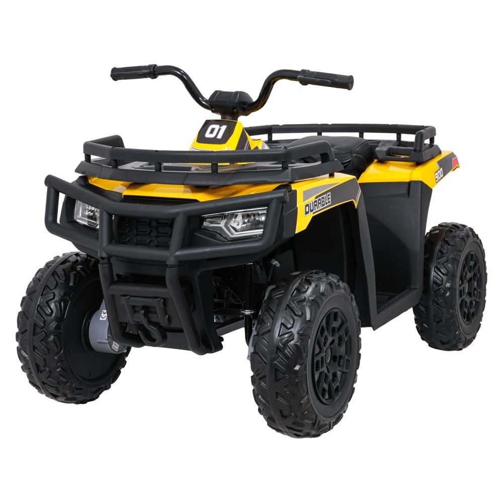 JOKO Elektrická štvorkolka WOLF 4x200W ATV, penové kolesá, kožené sedadlo, nosnosť 60kg, diaľkové ovládanie, žltá