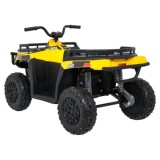 JOKO Elektrická štvorkolka WOLF 4x200W ATV, penové kolesá, kožené sedadlo, nosnosť 60kg, diaľkové ovládanie, žltá