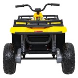 JOKO Elektrická štvorkolka WOLF 4x200W ATV, penové kolesá, kožené sedadlo, nosnosť 60kg, diaľkové ovládanie, žltá