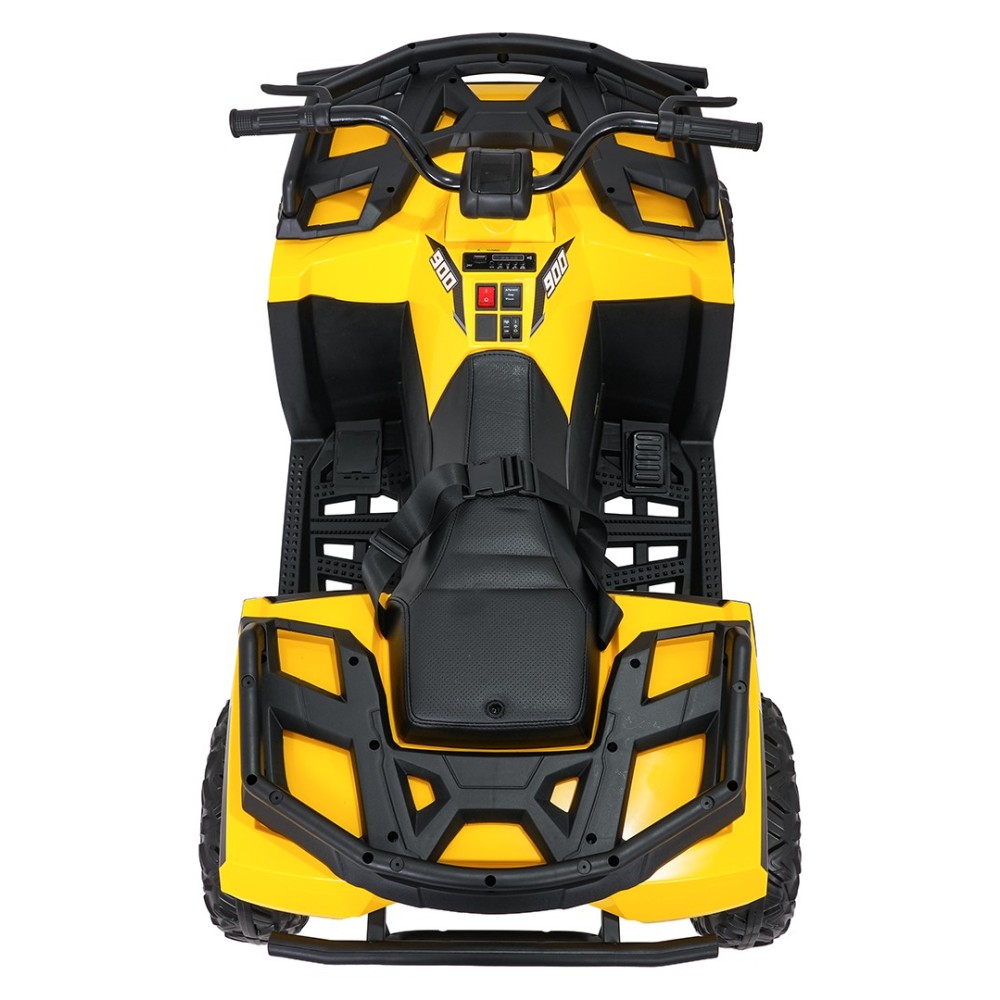 JOKO Elektrická štvorkolka WOLF 4x200W ATV, penové kolesá, kožené sedadlo, nosnosť 60kg, diaľkové ovládanie, žltá