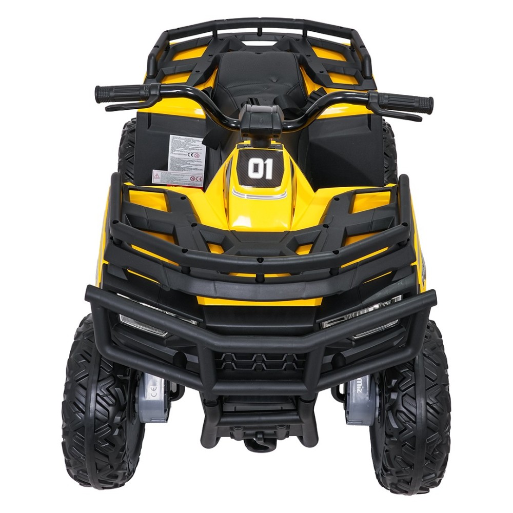 JOKO Elektrická štvorkolka WOLF 4x200W ATV, penové kolesá, kožené sedadlo, nosnosť 60kg, diaľkové ovládanie, žltá