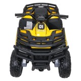 JOKO Elektrická štvorkolka WOLF 4x200W ATV, penové kolesá, kožené sedadlo, nosnosť 60kg, diaľkové ovládanie, žltá