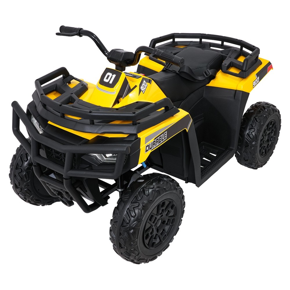 JOKO Elektrická štvorkolka WOLF 4x200W ATV, penové kolesá, kožené sedadlo, nosnosť 60kg, diaľkové ovládanie, žltá