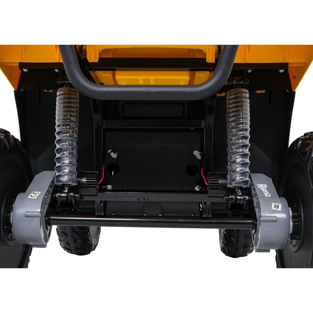 JOKO Elektrická štvorkolka WOLF 4x200W ATV, penové kolesá, kožené sedadlo, nosnosť 60kg, diaľkové ovládanie, žltá