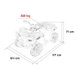 JOKO Elektrická štvorkolka WOLF 4x200W ATV, penové kolesá, kožené sedadlo, nosnosť 60kg, diaľkové ovládanie, žltá