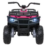 JOKO Elektrická štvorkolka WOLF 4x200W ATV, penové kolesá, kožené sedadlo, nosnosť 60kg, diaľkové ovládanie, ružová