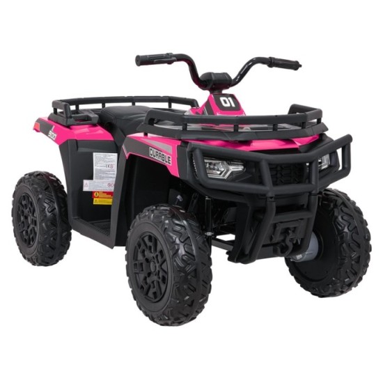 JOKO Elektrická štvorkolka WOLF 4x200W ATV, penové kolesá, kožené sedadlo, nosnosť 60kg, diaľkové ovládanie, ružová