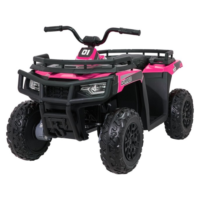 JOKO Elektrická štvorkolka WOLF 4x200W ATV, penové kolesá, kožené sedadlo, nosnosť 60kg, diaľkové ovládanie, ružová