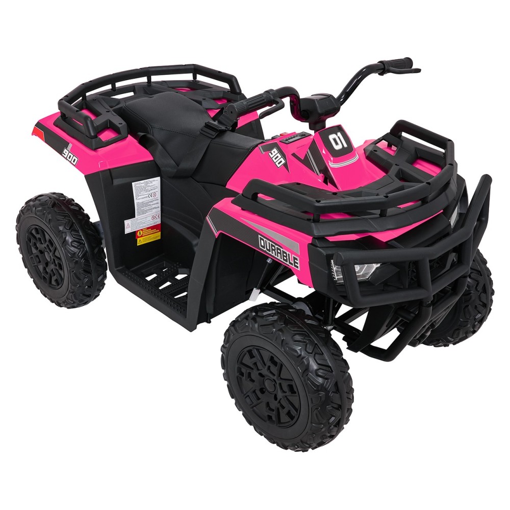 JOKO Elektrická štvorkolka WOLF 4x200W ATV, penové kolesá, kožené sedadlo, nosnosť 60kg, diaľkové ovládanie, ružová