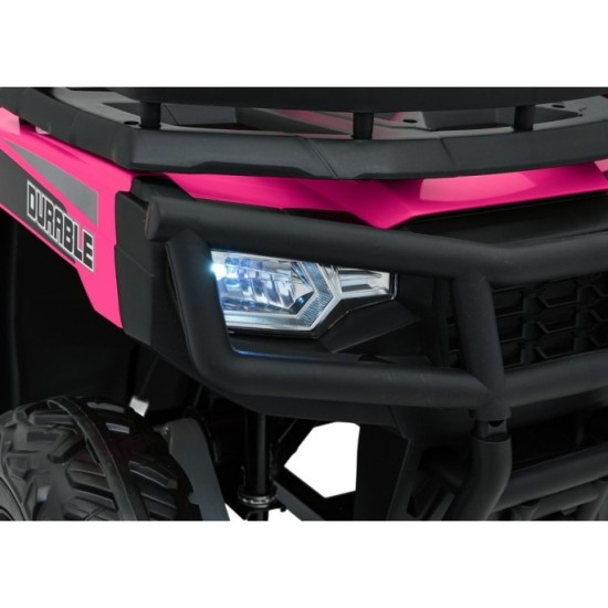 JOKO Elektrická štvorkolka WOLF 4x200W ATV, penové kolesá, kožené sedadlo, nosnosť 60kg, diaľkové ovládanie, ružová
