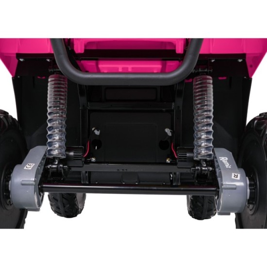 JOKO Elektrická štvorkolka WOLF 4x200W ATV, penové kolesá, kožené sedadlo, nosnosť 60kg, diaľkové ovládanie, ružová