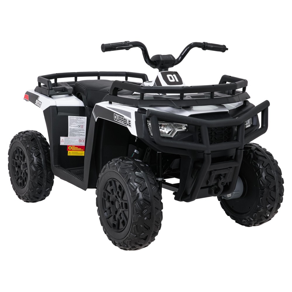 JOKO Elektrická štvorkolka WOLF 4x200W ATV, penové kolesá, kožené sedadlo, nosnosť 60kg, diaľkové ovládanie, biela