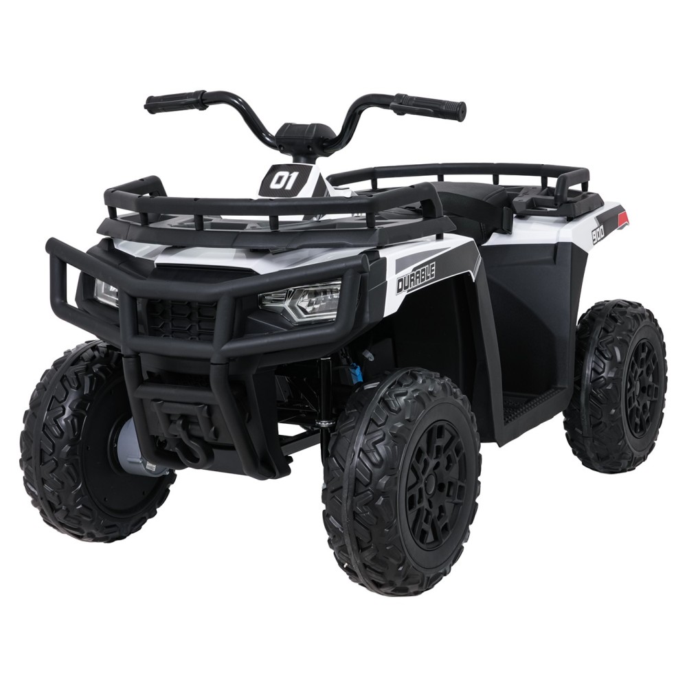 JOKO Elektrická štvorkolka WOLF 4x200W ATV, penové kolesá, kožené sedadlo, nosnosť 60kg, diaľkové ovládanie, biela