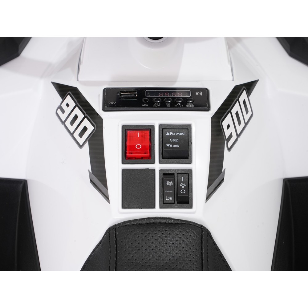 JOKO Elektrická štvorkolka WOLF 4x200W ATV, penové kolesá, kožené sedadlo, nosnosť 60kg, diaľkové ovládanie, biela