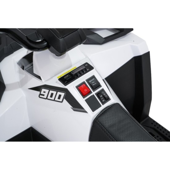JOKO Elektrická štvorkolka WOLF 4x200W ATV, penové kolesá, kožené sedadlo, nosnosť 60kg, diaľkové ovládanie, biela