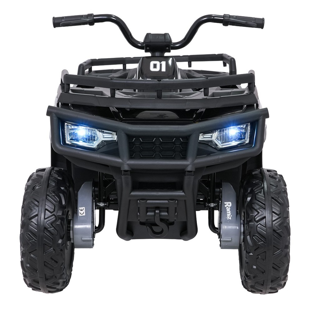 JOKO Elektrická štvorkolka WOLF 4x200W ATV, penové kolesá, kožené sedadlo, nosnosť 60kg, diaľkové ovládanie, čierna