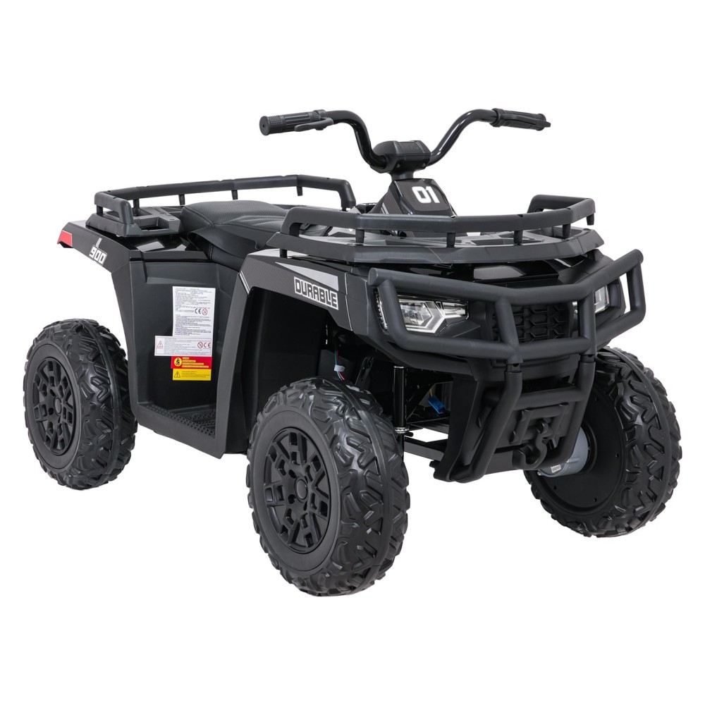 JOKO Elektrická štvorkolka WOLF 4x200W ATV, penové kolesá, kožené sedadlo, nosnosť 60kg, diaľkové ovládanie, čierna