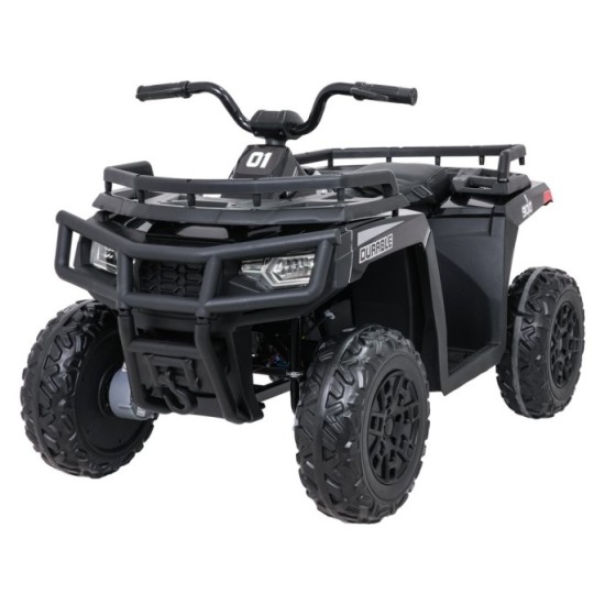 JOKO Elektrická štvorkolka WOLF 4x200W ATV, penové kolesá, kožené sedadlo, nosnosť 60kg, diaľkové ovládanie, čierna