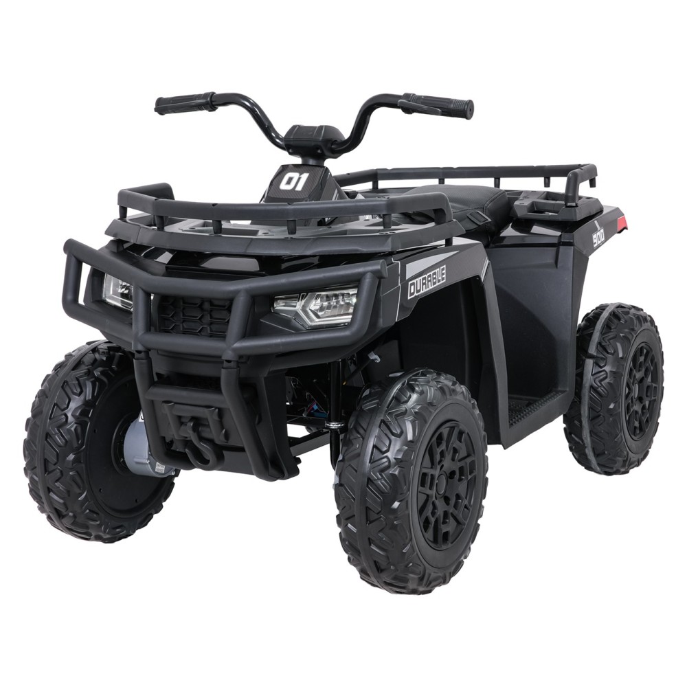 JOKO Elektrická štvorkolka WOLF 4x200W ATV, penové kolesá, kožené sedadlo, nosnosť 60kg, diaľkové ovládanie, čierna