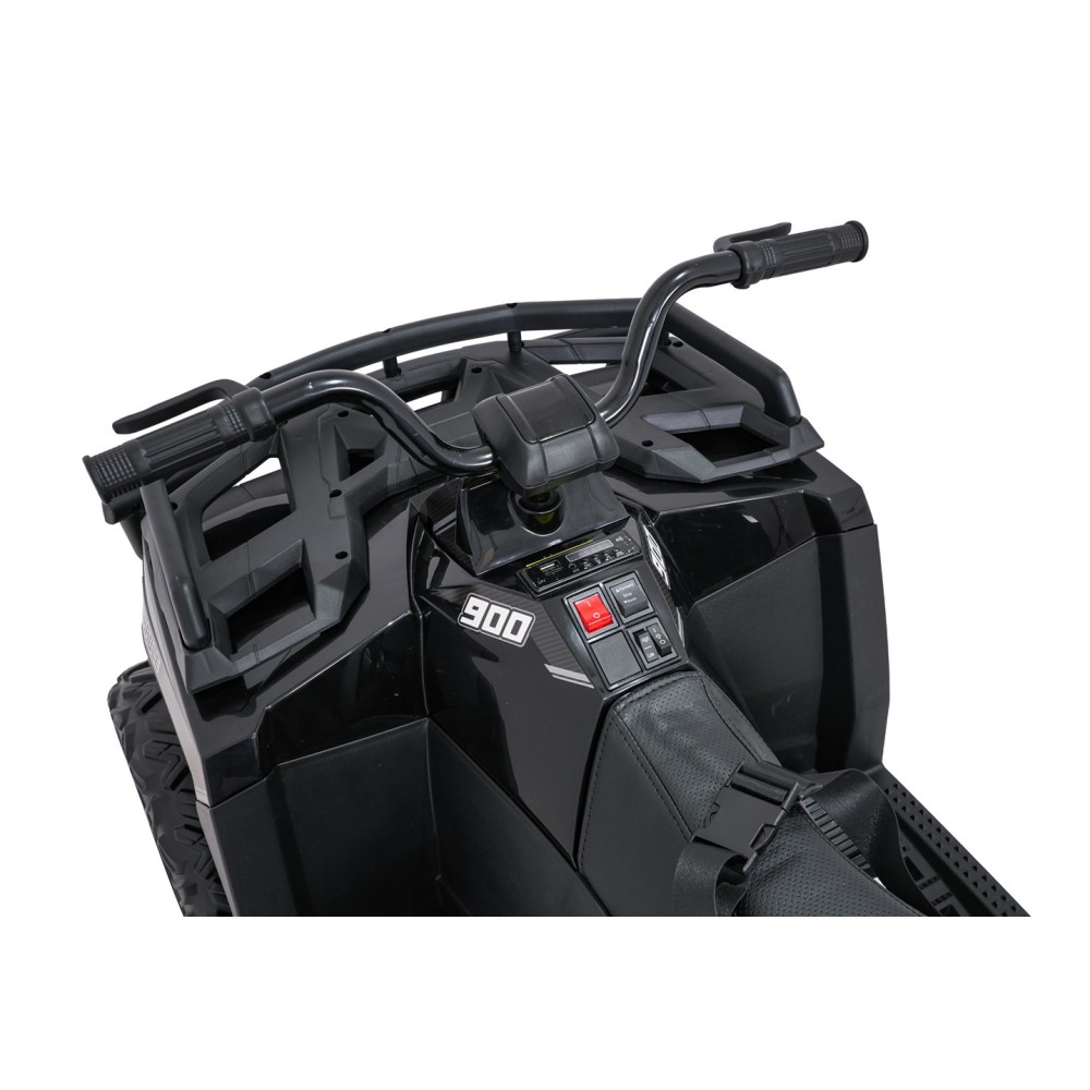 JOKO Elektrická štvorkolka WOLF 4x200W ATV, penové kolesá, kožené sedadlo, nosnosť 60kg, diaľkové ovládanie, čierna
