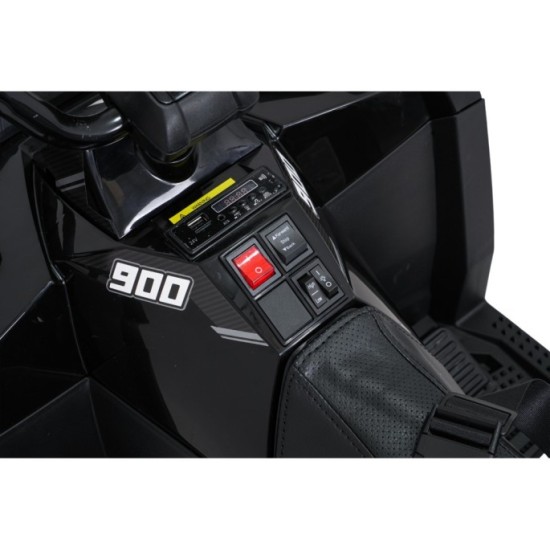 JOKO Elektrická štvorkolka WOLF 4x200W ATV, penové kolesá, kožené sedadlo, nosnosť 60kg, diaľkové ovládanie, čierna