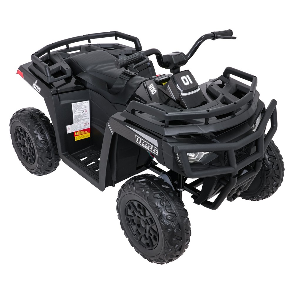 JOKO Elektrická štvorkolka WOLF 4x200W ATV, penové kolesá, kožené sedadlo, nosnosť 60kg, diaľkové ovládanie, čierna