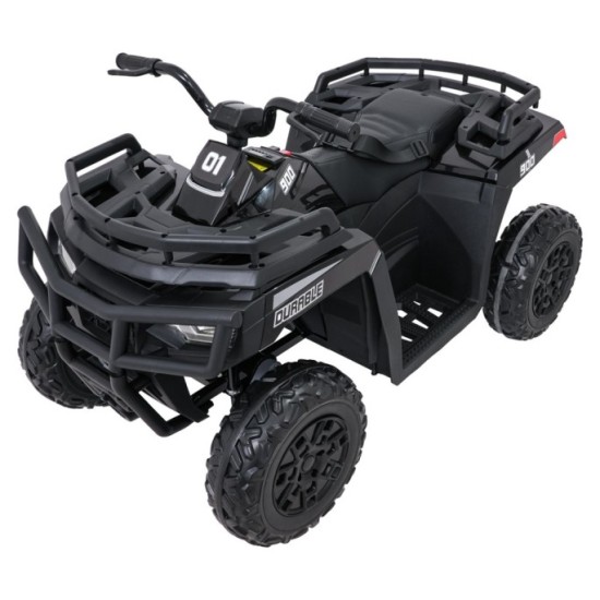 JOKO Elektrická štvorkolka WOLF 4x200W ATV, penové kolesá, kožené sedadlo, nosnosť 60kg, diaľkové ovládanie, čierna