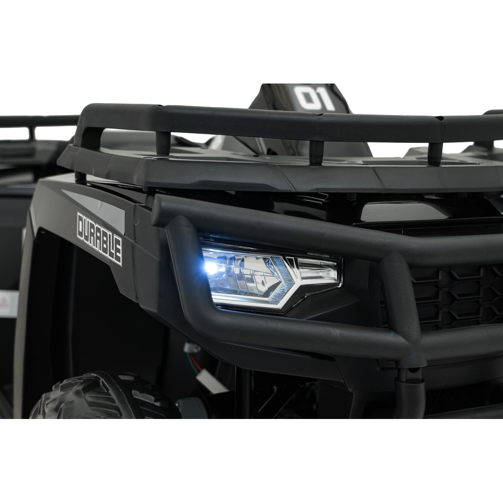 JOKO Elektrická štvorkolka WOLF 4x200W ATV, penové kolesá, kožené sedadlo, nosnosť 60kg, diaľkové ovládanie, čierna