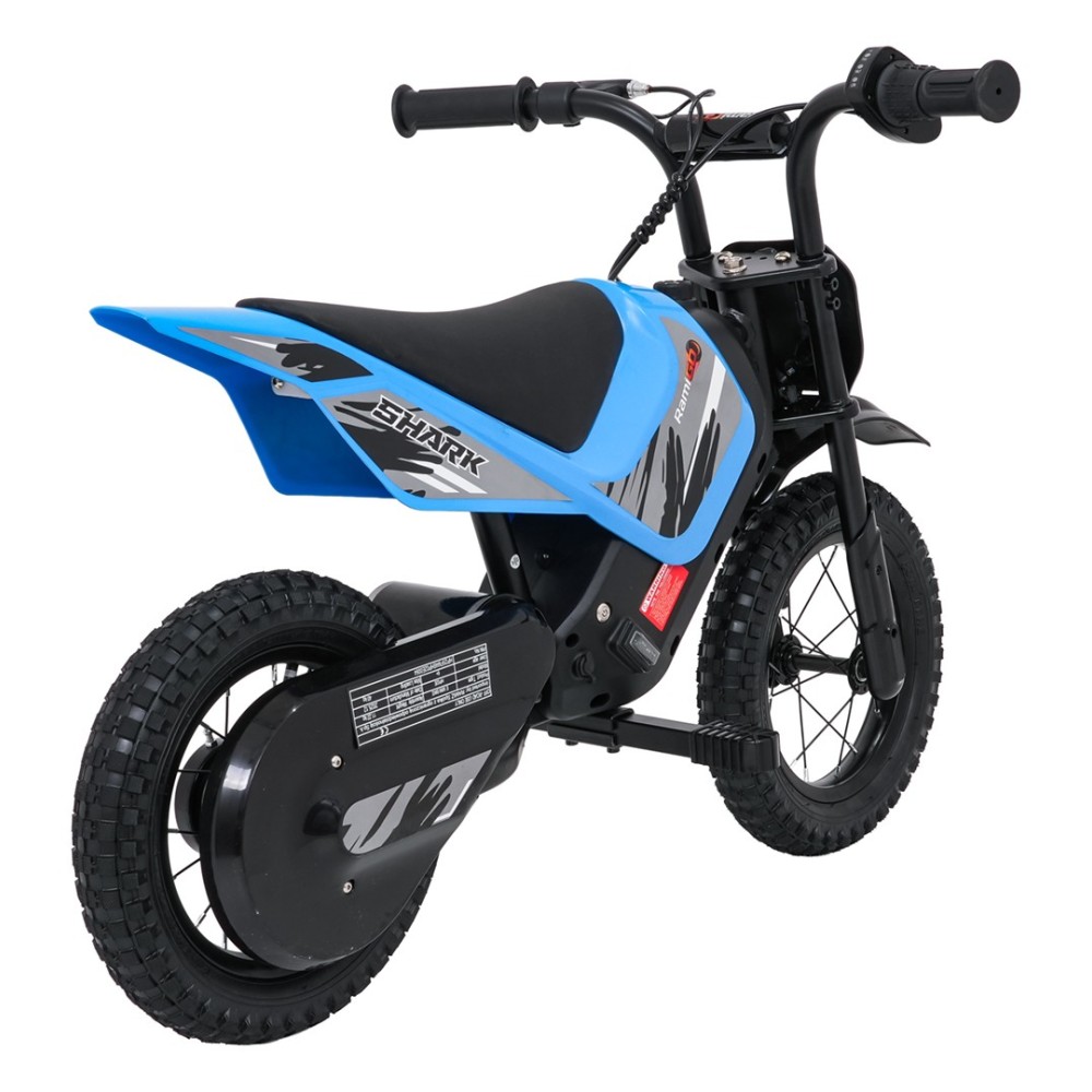 RAMIGO Elektrická Motorka SHARK 150W 24V Li-ion, rýchlosť 15 km/h, nafukovacie kolesá, nosnosť 40kg, modrá