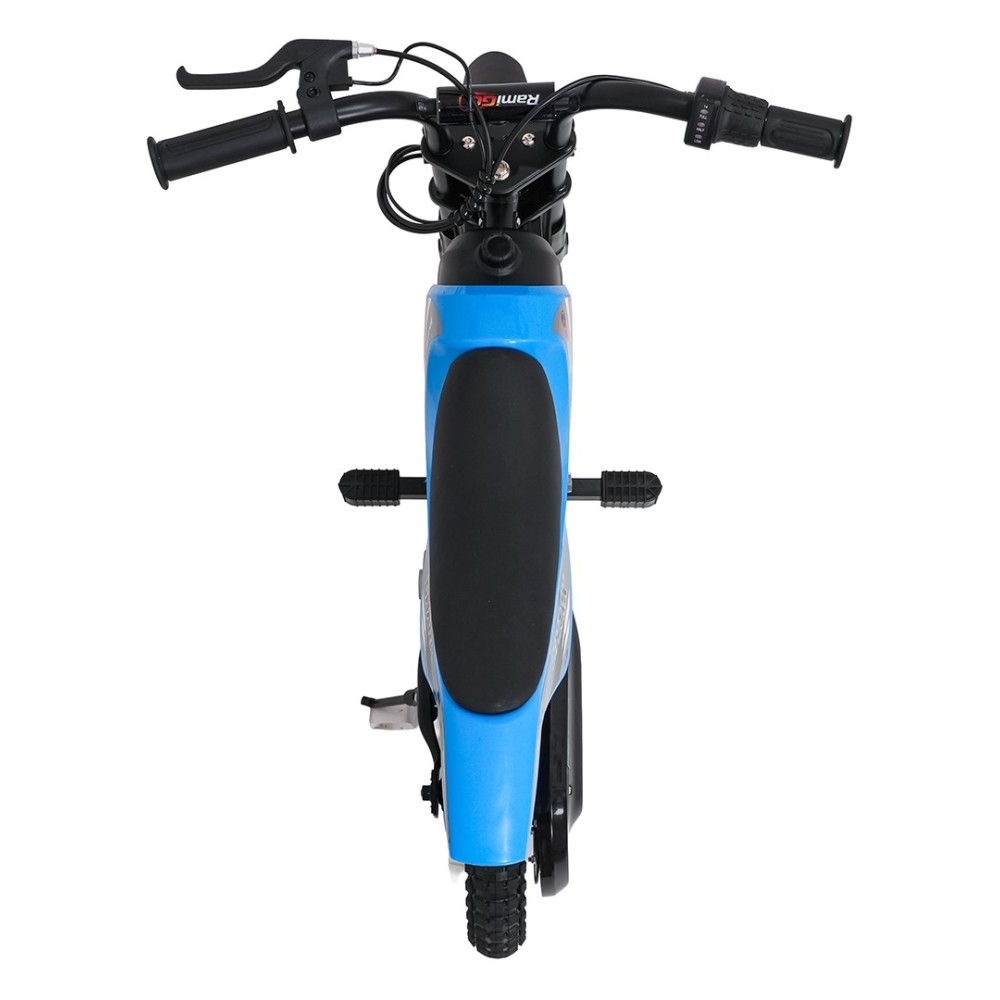 RAMIGO Elektrická Motorka SHARK 150W 24V Li-ion, rýchlosť 15 km/h, nafukovacie kolesá, nosnosť 40kg, modrá