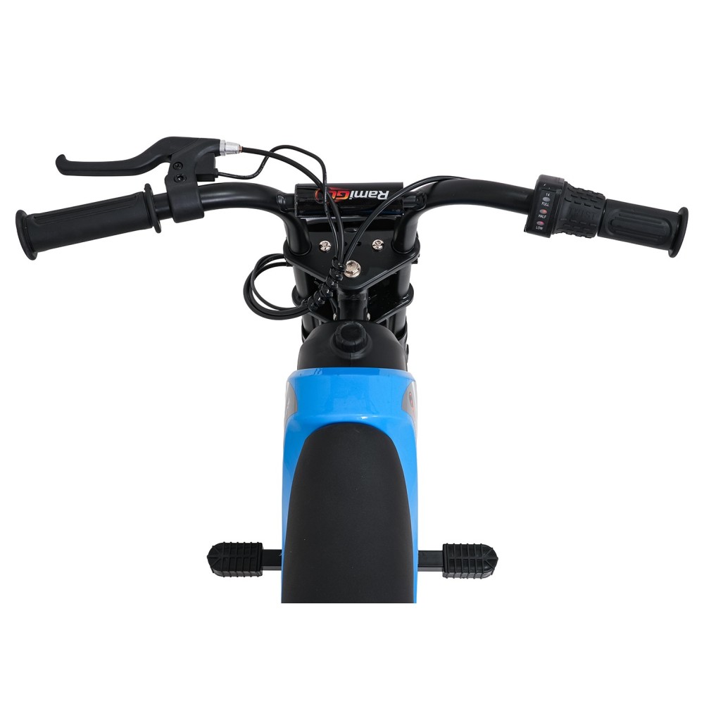 RAMIGO Elektrická Motorka SHARK 150W 24V Li-ion, rýchlosť 15 km/h, nafukovacie kolesá, nosnosť 40kg, modrá