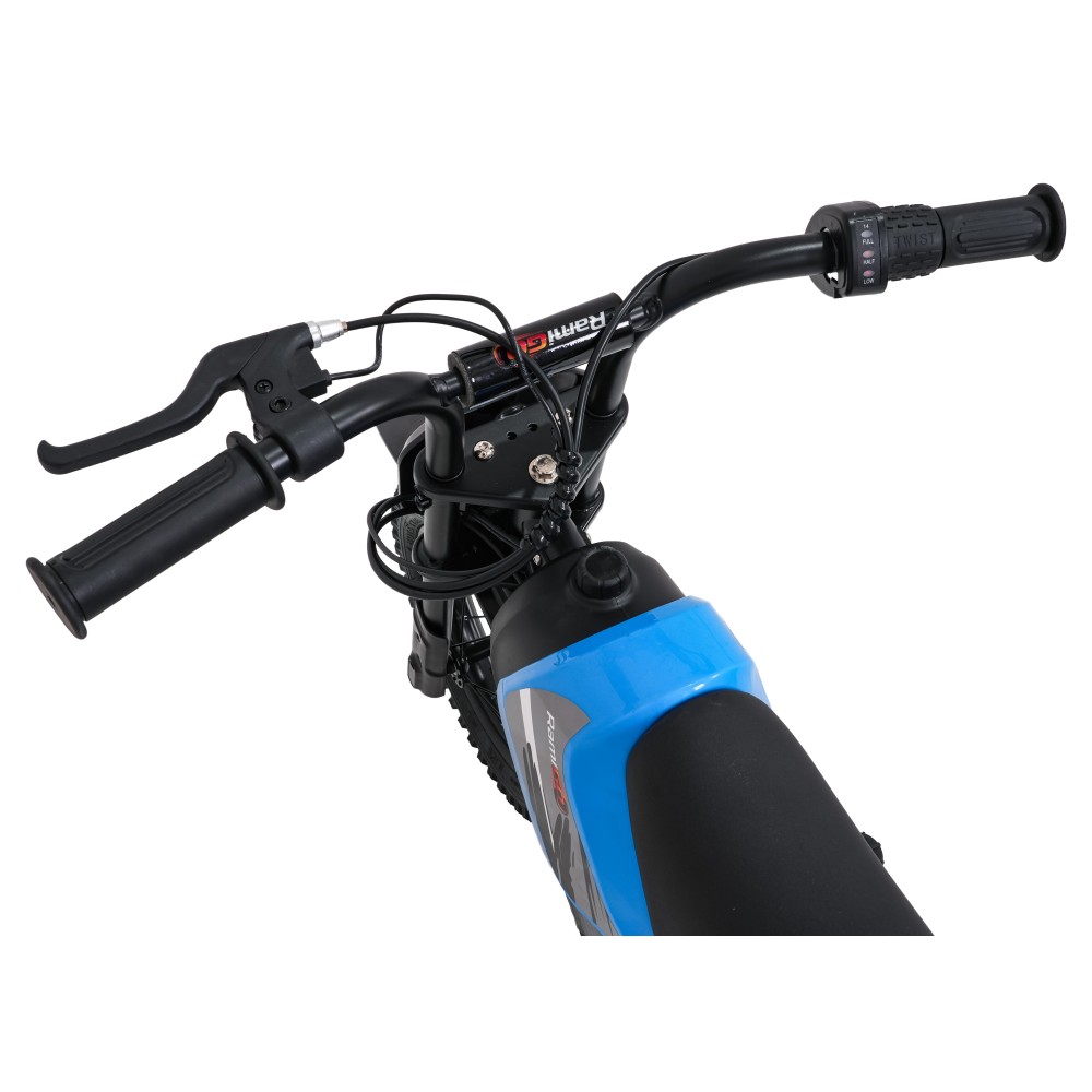RAMIGO Elektrická Motorka SHARK 150W 24V Li-ion, rýchlosť 15 km/h, nafukovacie kolesá, nosnosť 40kg, modrá