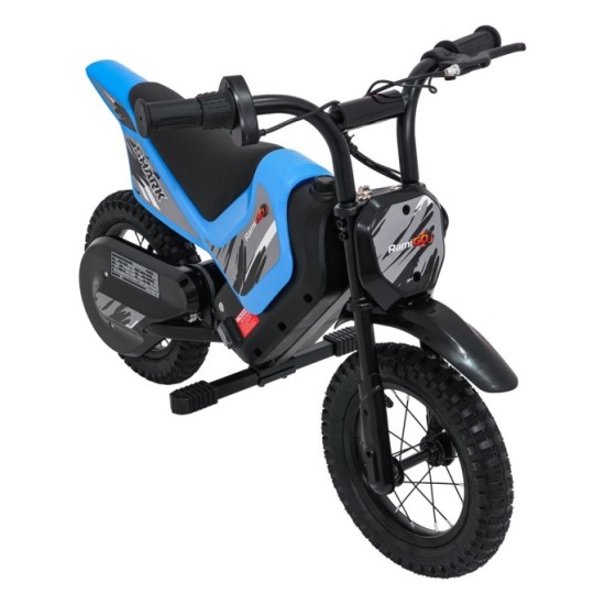 RAMIGO Elektrická Motorka SHARK 150W 24V Li-ion, rýchlosť 15 km/h, nafukovacie kolesá, nosnosť 40kg, modrá