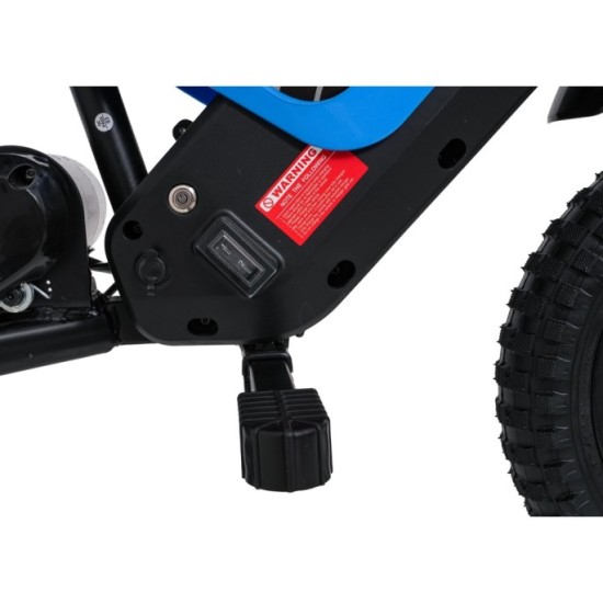 RAMIGO Elektrická Motorka SHARK 150W 24V Li-ion, rýchlosť 15 km/h, nafukovacie kolesá, nosnosť 40kg, modrá