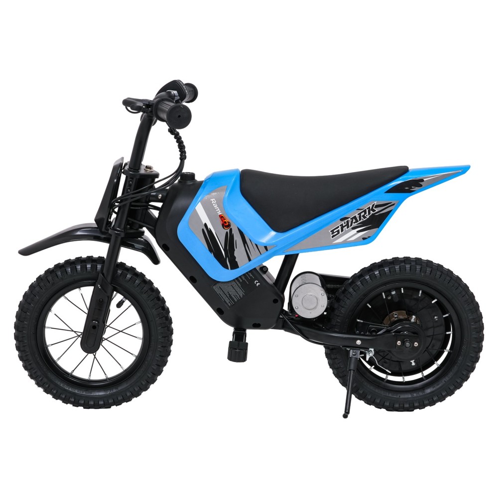 RAMIGO Elektrická Motorka SHARK 150W 24V Li-ion, rýchlosť 15 km/h, nafukovacie kolesá, nosnosť 40kg, modrá