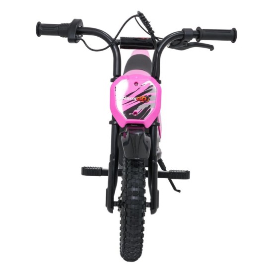 RAMIGO Elektrická Motorka SHARK 150W 24V Li-ion, rýchlosť 15 km/h, nafukovacie kolesá, nosnosť 40kg, ružová