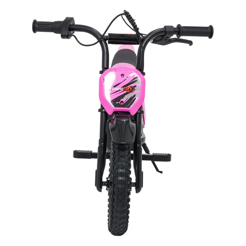 RAMIGO Elektrická Motorka SHARK 150W 24V Li-ion, rýchlosť 15 km/h, nafukovacie kolesá, nosnosť 40kg, ružová