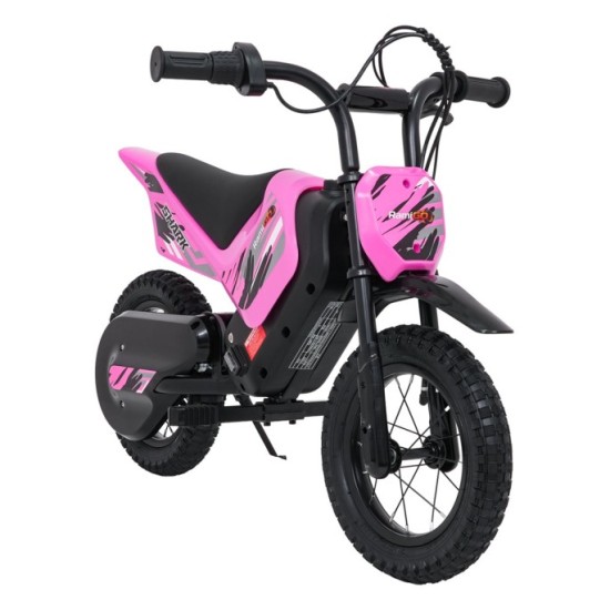 RAMIGO Elektrická Motorka SHARK 150W 24V Li-ion, rýchlosť 15 km/h, nafukovacie kolesá, nosnosť 40kg, ružová
