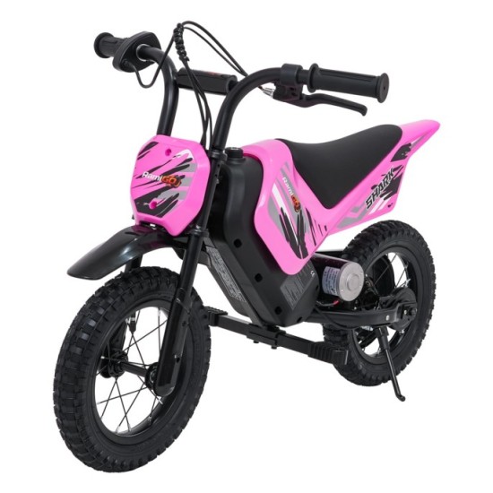 RAMIGO Elektrická Motorka SHARK 150W 24V Li-ion, rýchlosť 15 km/h, nafukovacie kolesá, nosnosť 40kg, ružová