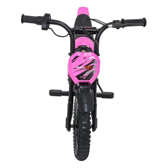 RAMIGO Elektrická Motorka SHARK 150W 24V Li-ion, rýchlosť 15 km/h, nafukovacie kolesá, nosnosť 40kg, ružová