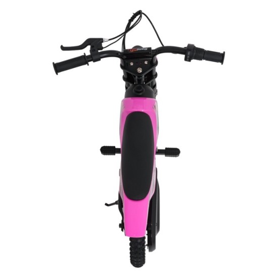 RAMIGO Elektrická Motorka SHARK 150W 24V Li-ion, rýchlosť 15 km/h, nafukovacie kolesá, nosnosť 40kg, ružová